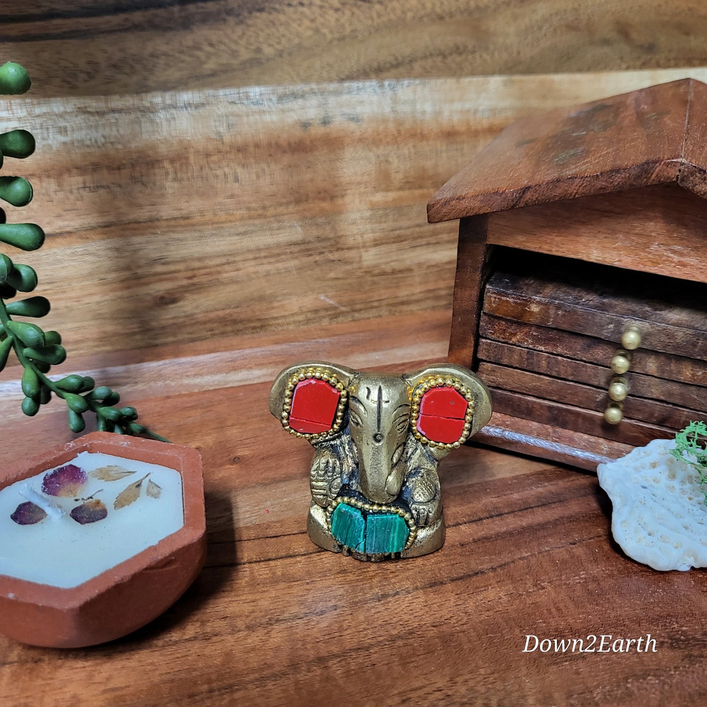 Ganesha with resin stonework (Small)