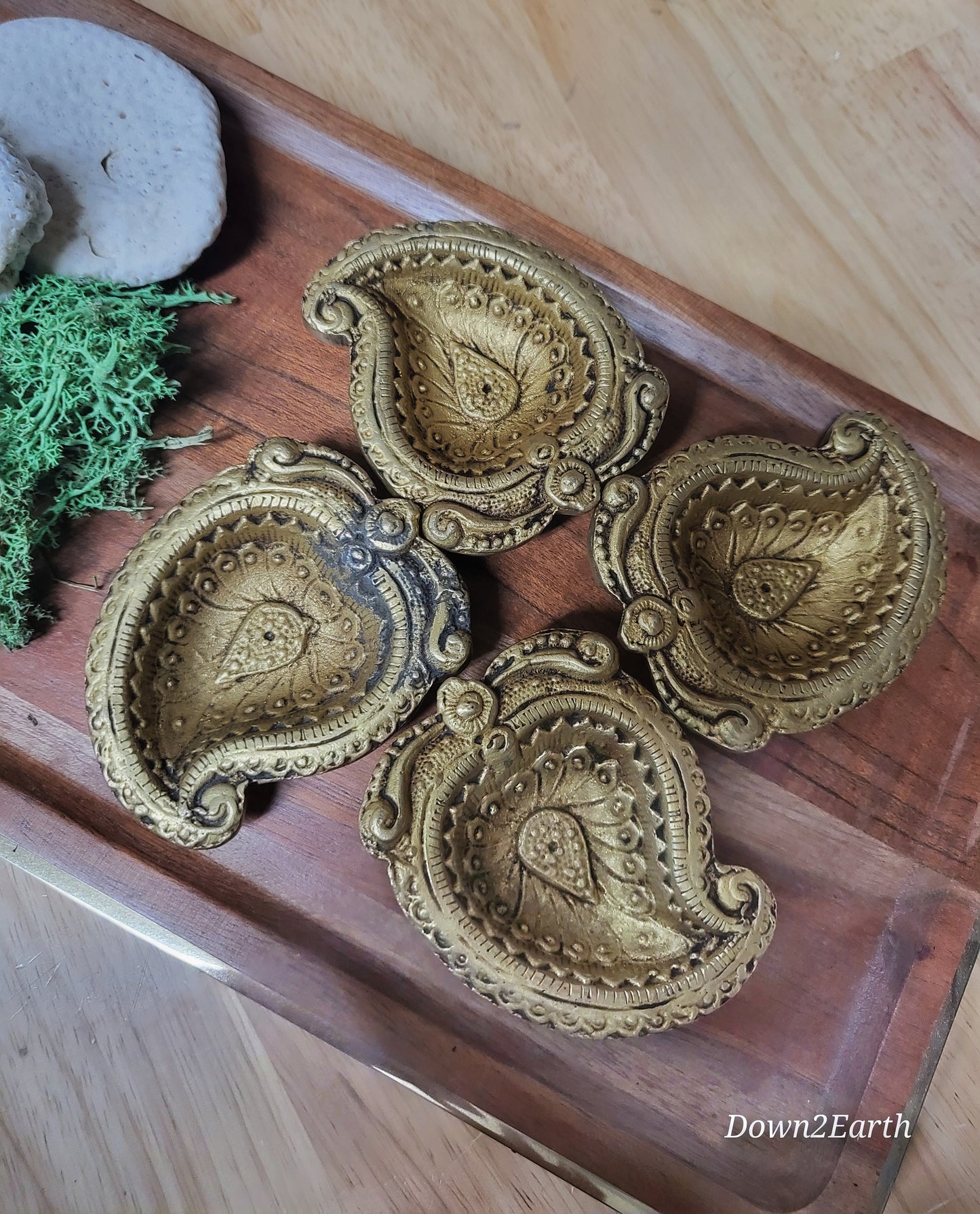 Mango Diya Pair - Variants 2