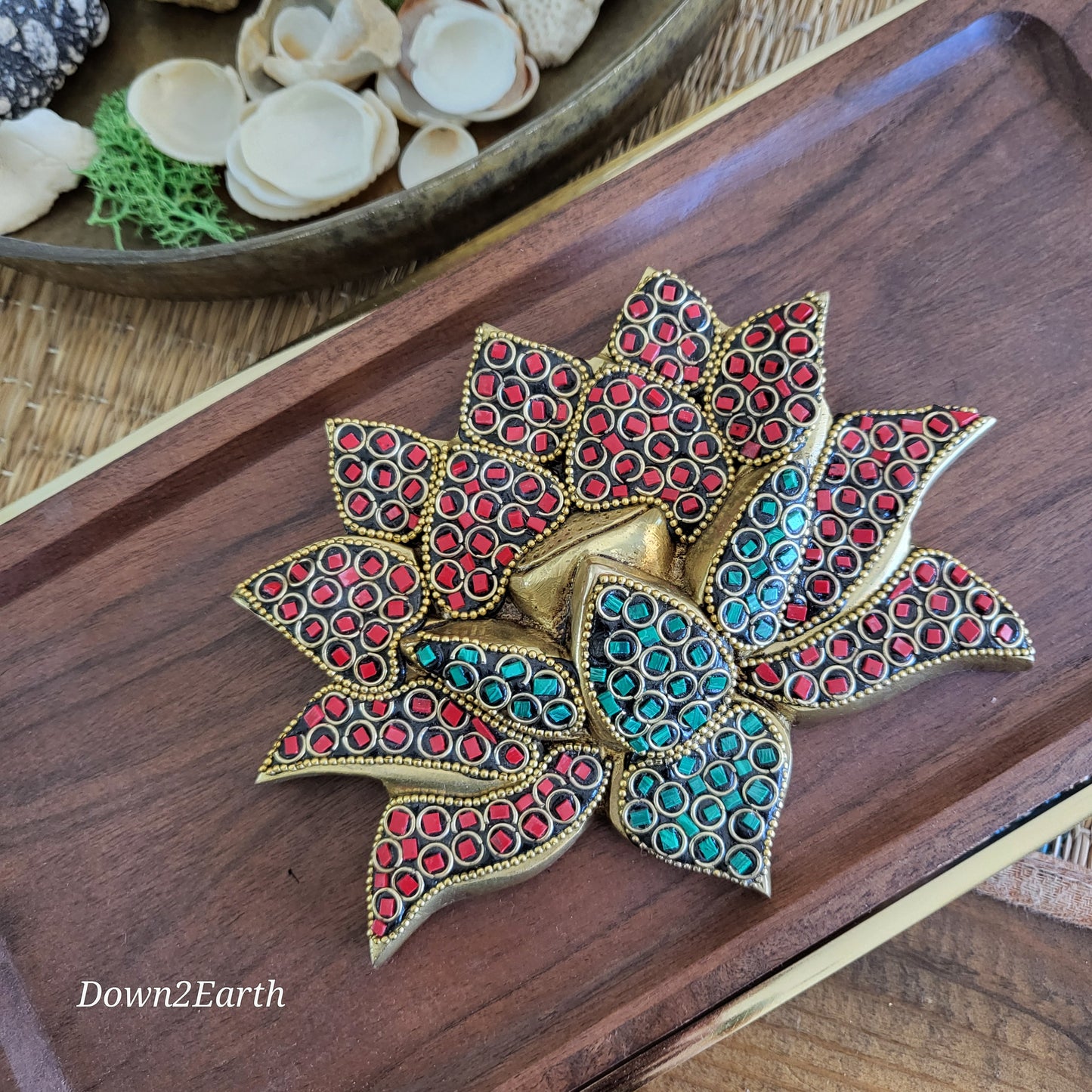 Lotus with resin stone work