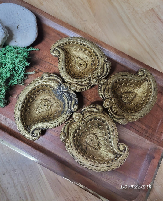 Mango Diya Pair - Variants 2